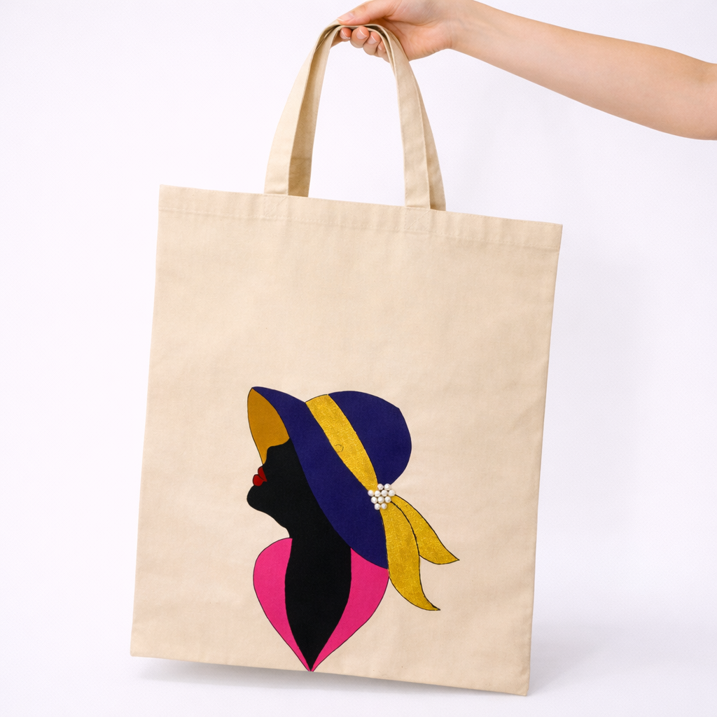 The Golden Sunhat Muse Artistic Tote Bag