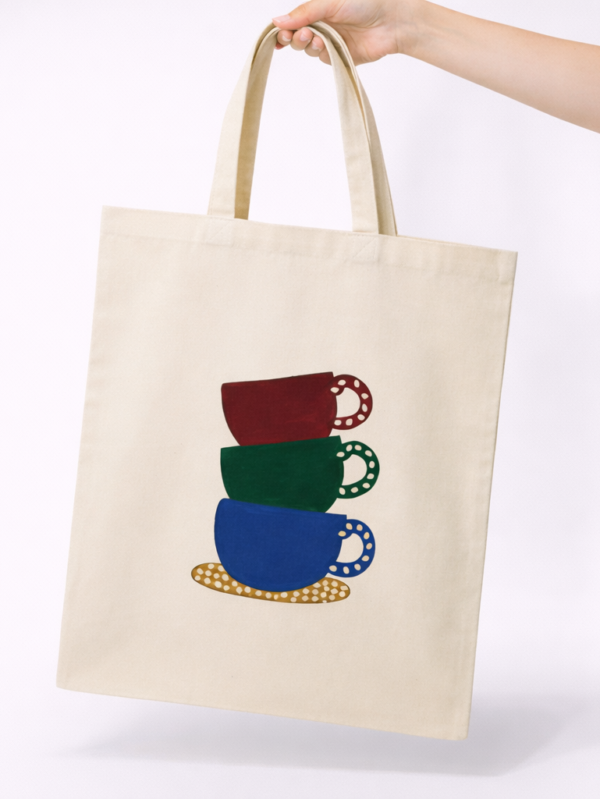 The Cafe Stack Artistic Tote Bag